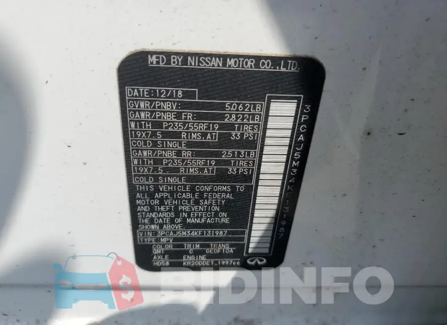 3PCAJ5M34KF131987 Photo# 14