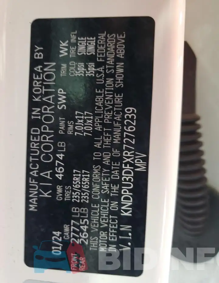 KNDPU3DFXR7276239 Photo# 13