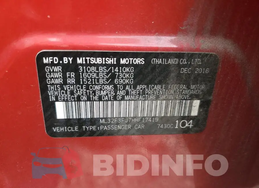 ML32F3FJ7HHF17419 Photo# 12