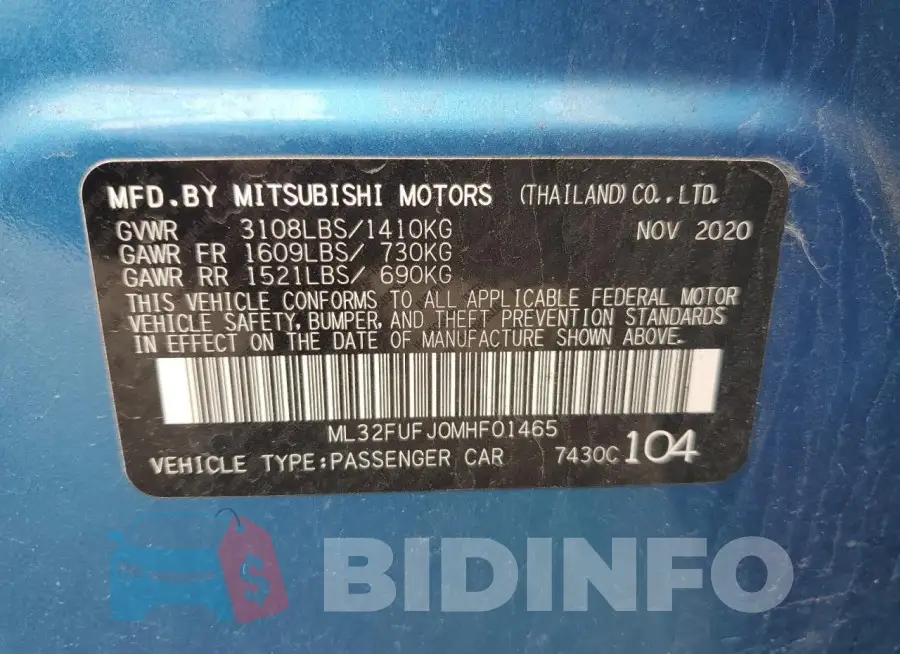 ML32FUFJ0MHF01465 Photo# 12