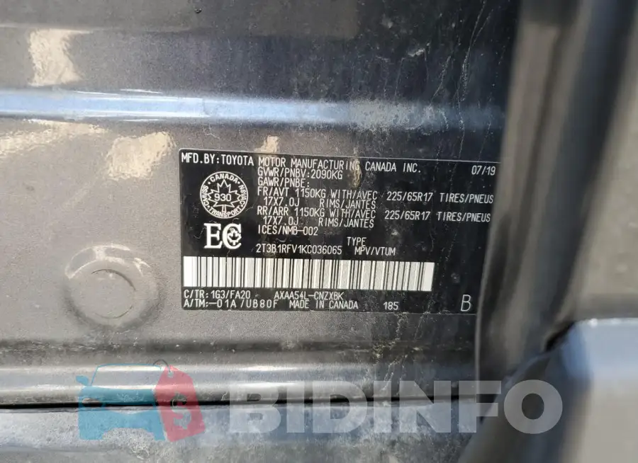 2T3B1RFV1KC036065 Photo# 13