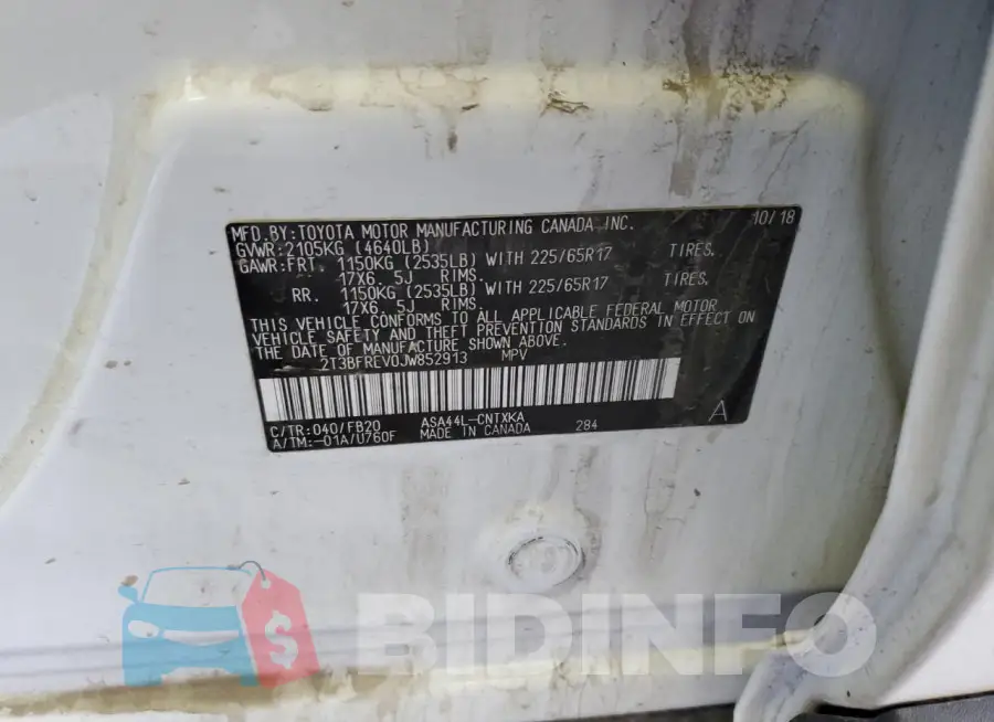 2T3BFREV0JW852913 Photo# 14