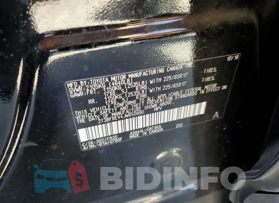 2T3BFREV4JW850890 Photo# 13