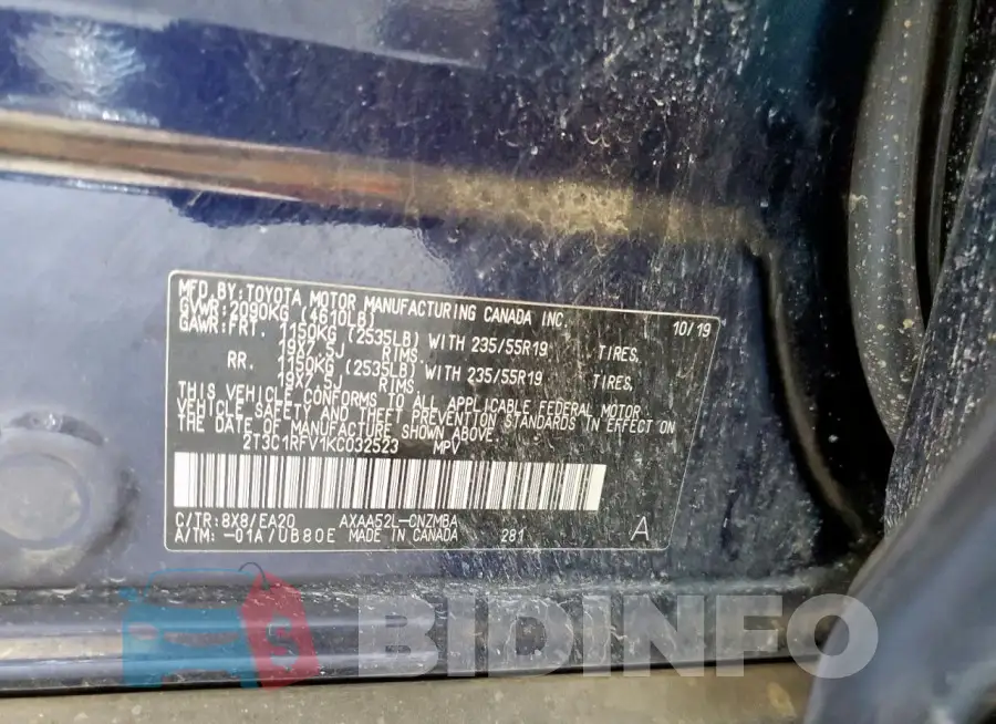 2T3C1RFV1KC032523 Photo# 14