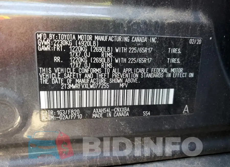 2T3MWRFVXLW077255 Photo# 13