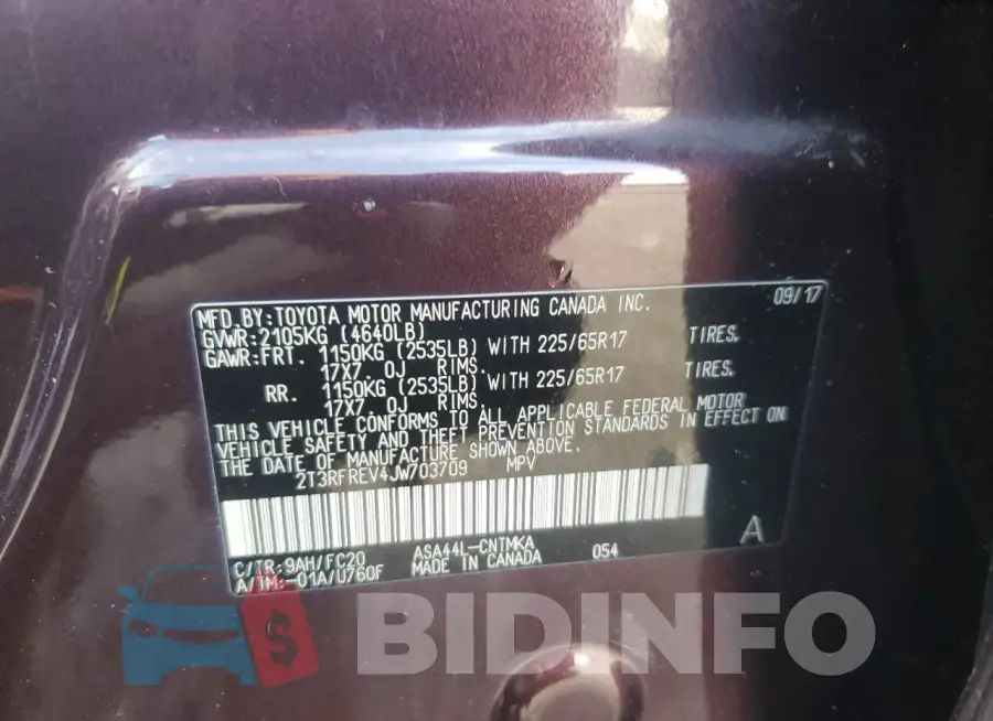 2T3RFREV4JW703709 Photo# 13