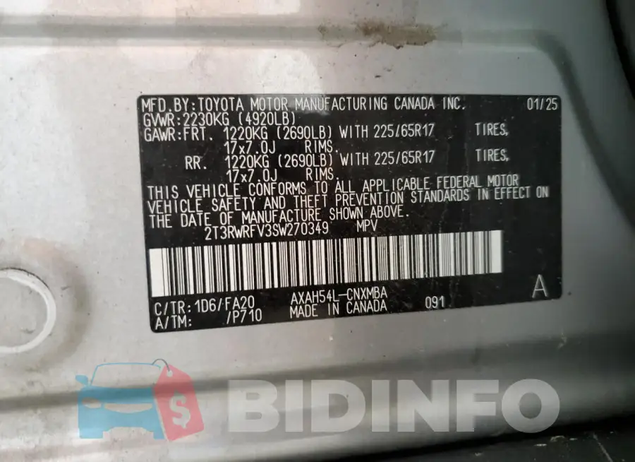 2T3RWRFV3SW270349 Photo# 14