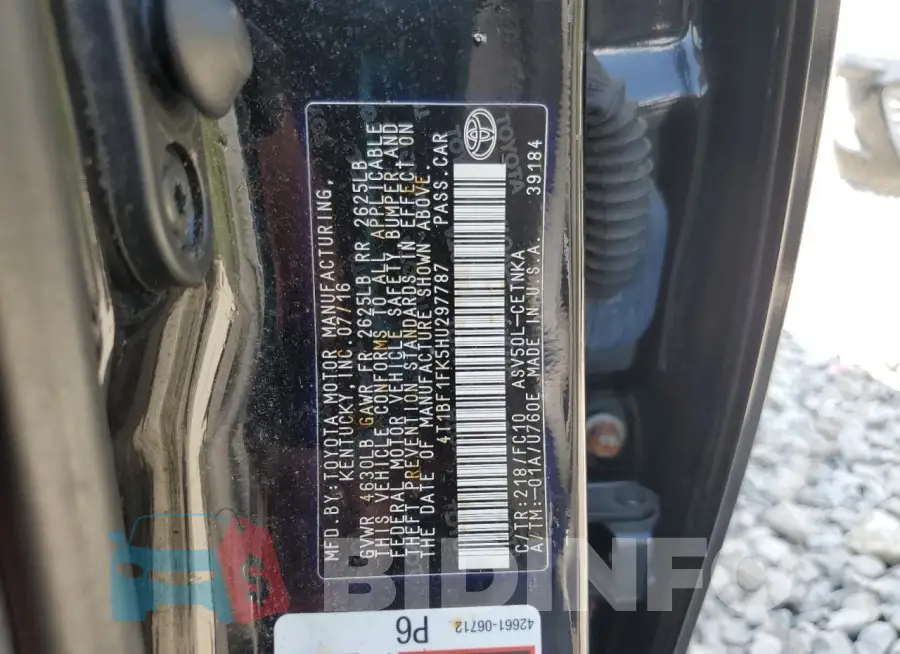 4T1BF1FK5HU297787 Photo# 12