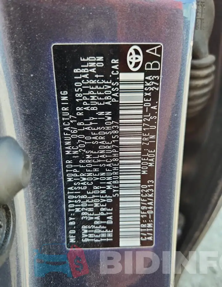 5YFBURHE8HP715837 Photo# 12