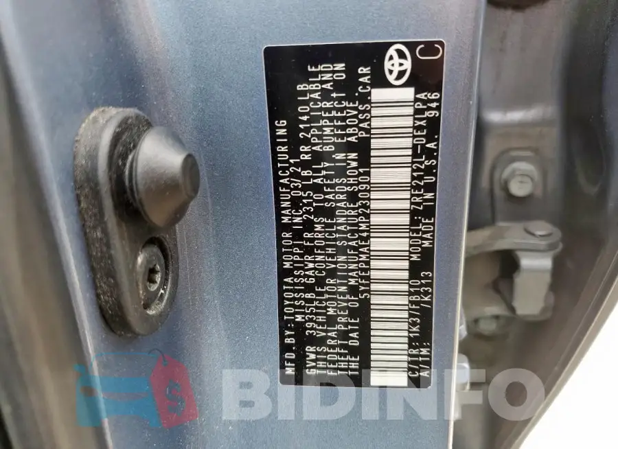 5YFEPMAE4MP230901 Photo# 12
