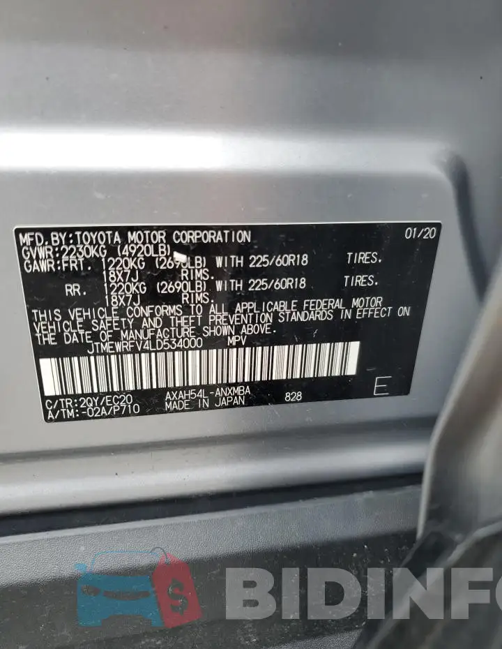 JTMEWRFV4LD534000 Photo# 13