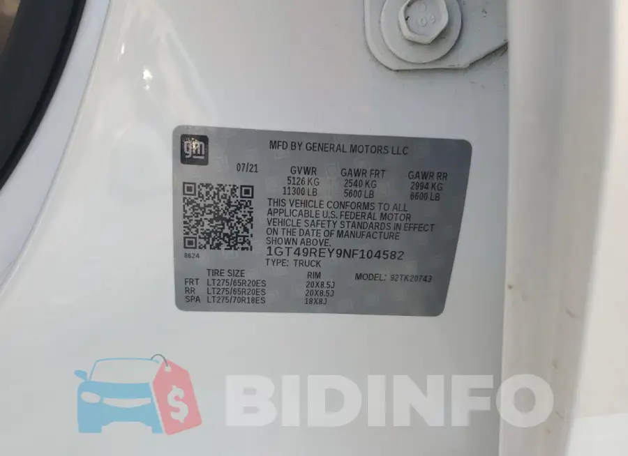 1GT49REY9NF104582 Photo# 12