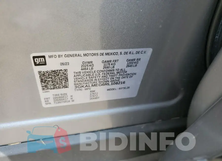 3GKALMEG6RL108216 Photo# 12