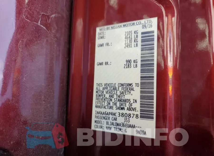 1N4AA6AP4HC380878 Photo# 12