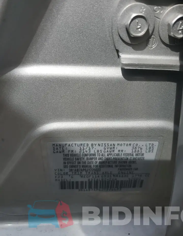 3N1AB7AP6JY226623 Photo# 12