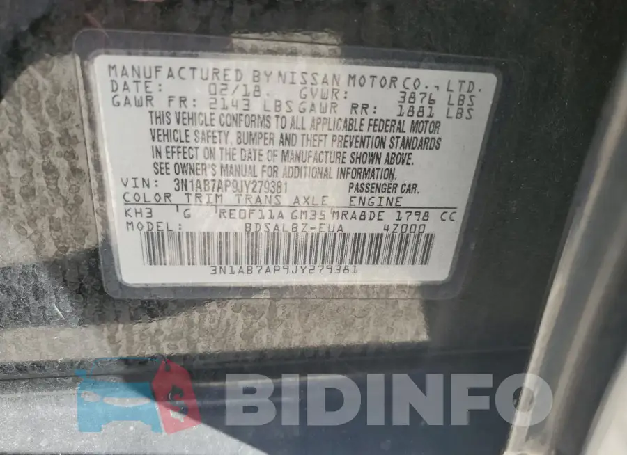 3N1AB7AP9JY279381 Photo# 13