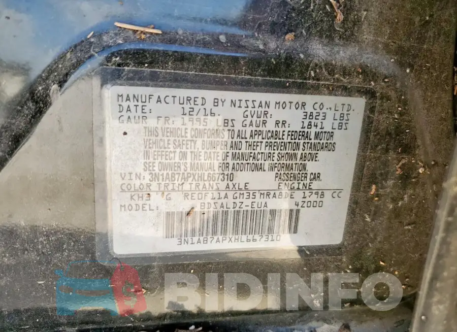 3N1AB7APXHL667310 Photo# 12