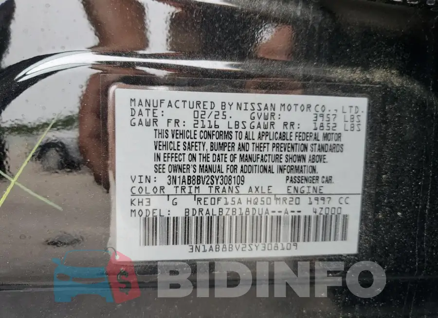 3N1AB8BV2SY308109 Photo# 12