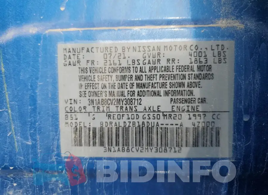 3N1AB8CV2MY308712 Photo# 12