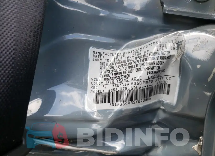 3N1AB8CV3SY273806 Photo# 12