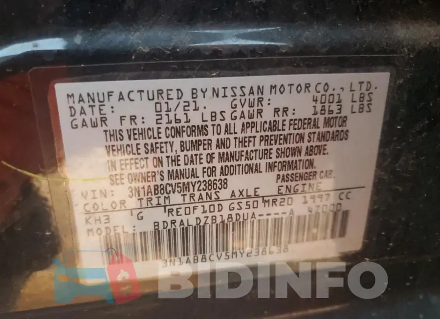 3N1AB8CV5MY238638 Photo# 12