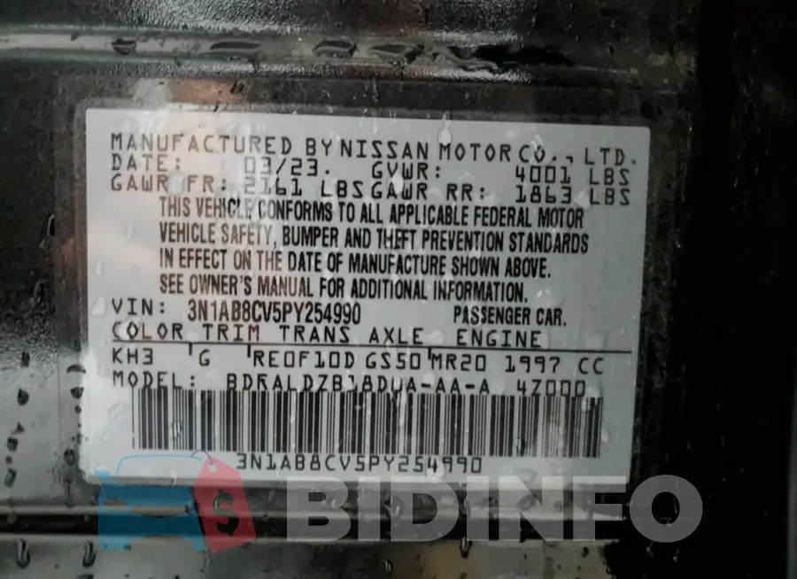 3N1AB8CV5PY254990 Photo# 13