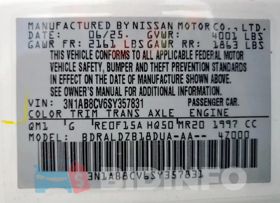 3N1AB8CV6SY357831 Photo# 12