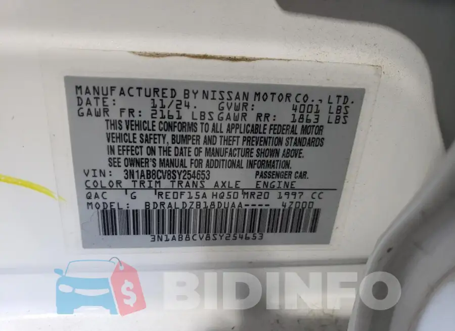 3N1AB8CV8SY254653 Photo# 13