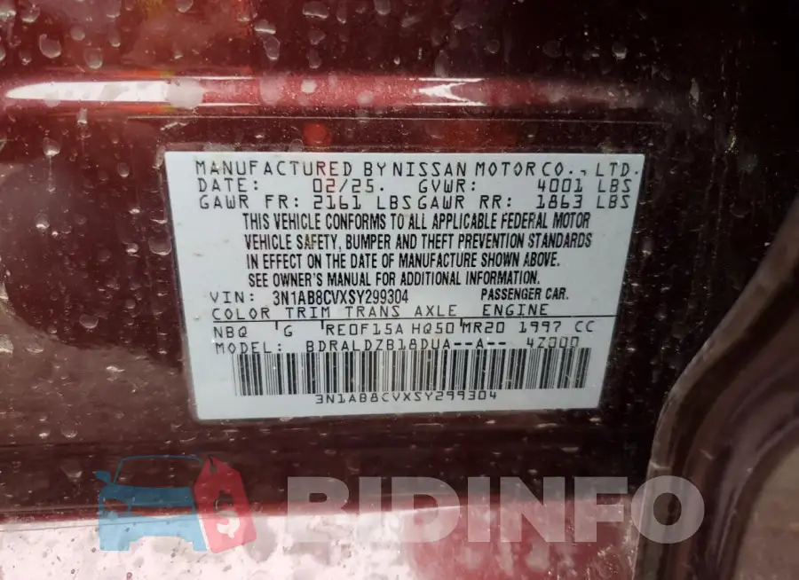 3N1AB8CVXSY299304 Photo# 12