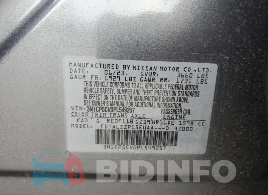3N1CP5CV0PL549257 Photo# 14