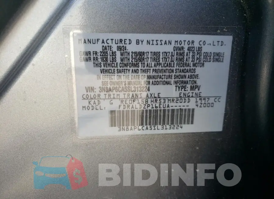 3N8AP6CA5SL313224 Photo# 13