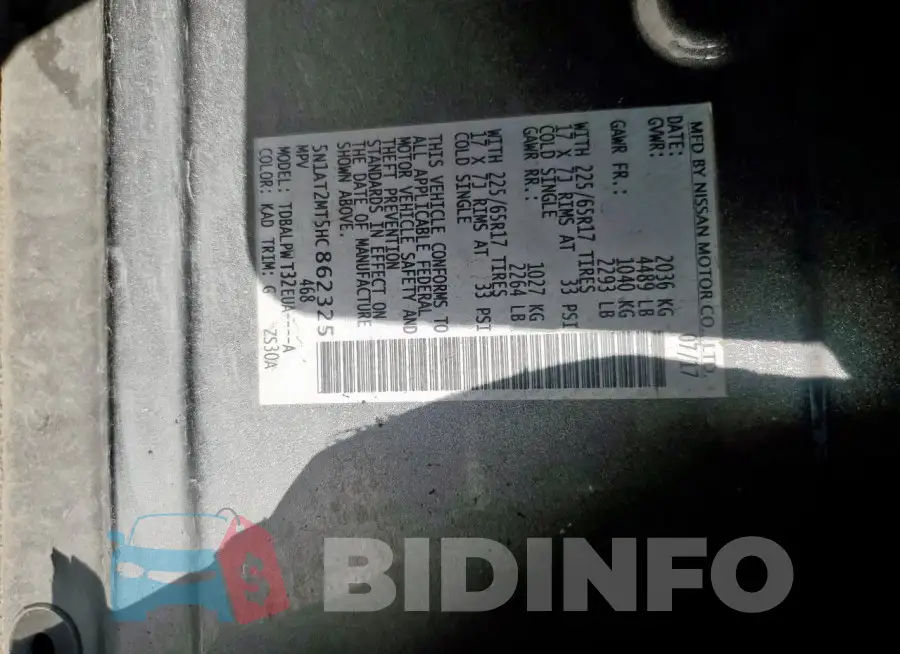 5N1AT2MT5HC862325 Photo# 14