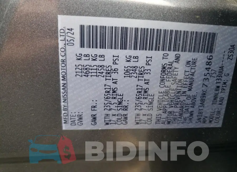 5N1BT3AB9RC735486 Photo# 13