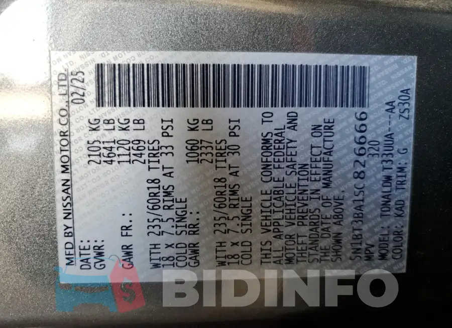 5N1BT3BA1SC826666 Photo# 14
