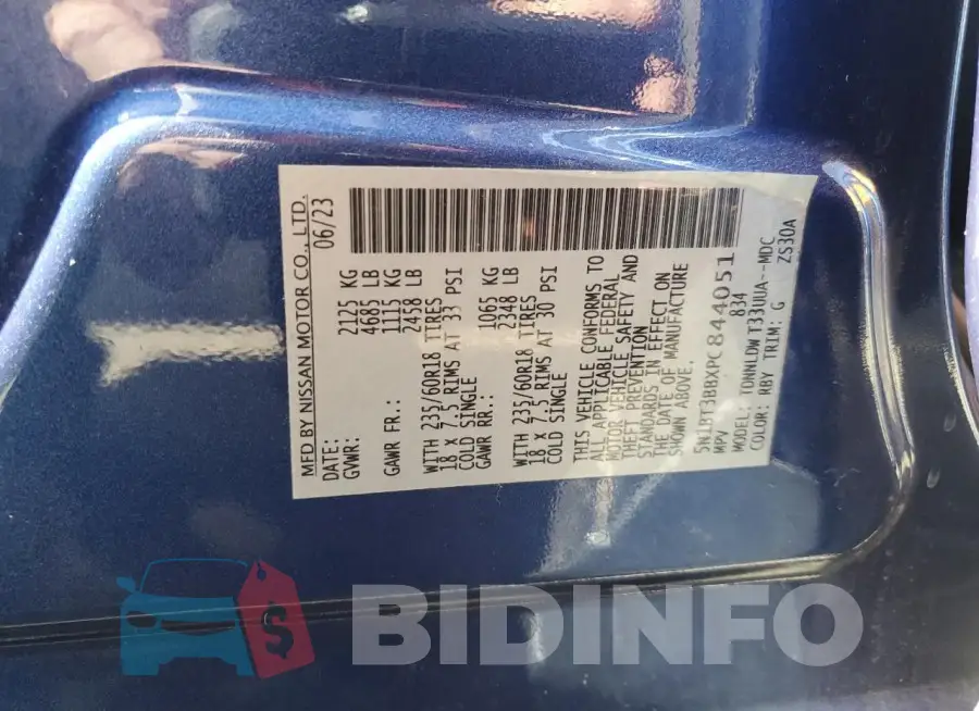 5N1BT3BBXPC844051 Photo# 13