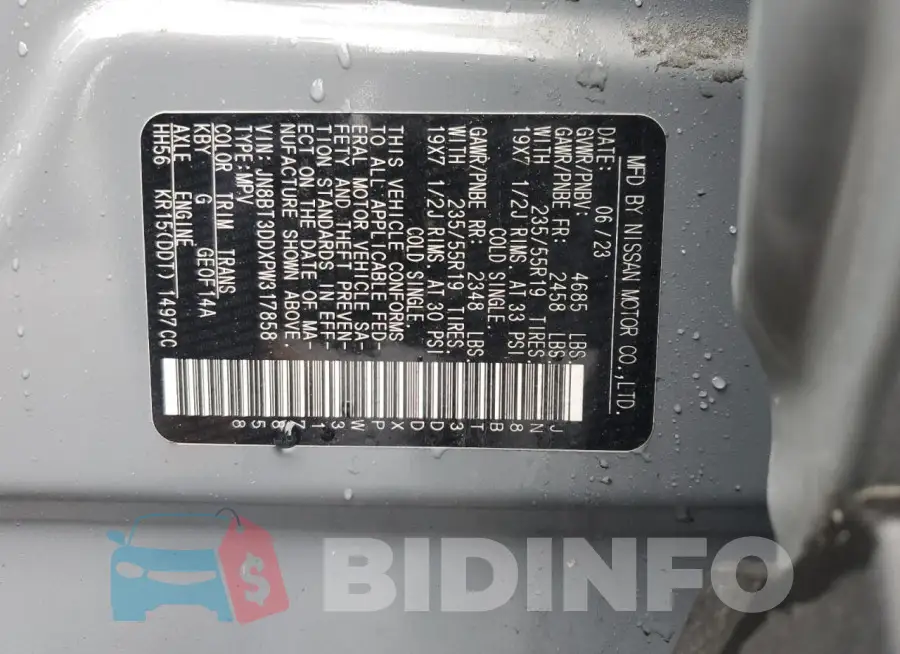 JN8BT3DDXPW317858 Photo# 13