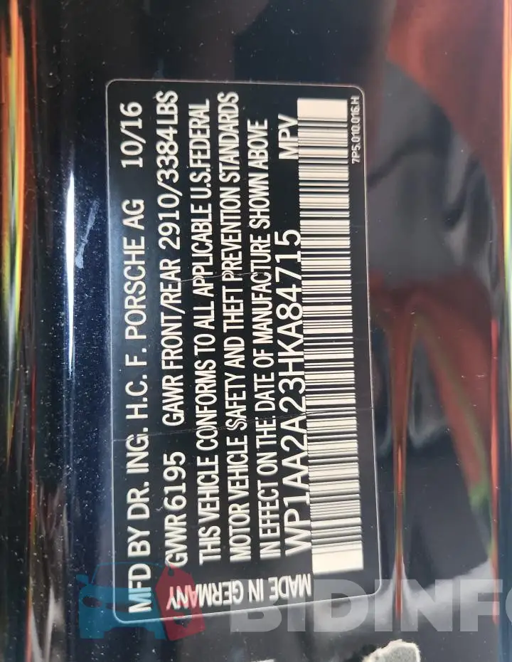WP1AA2A23HKA84715 Photo# 13