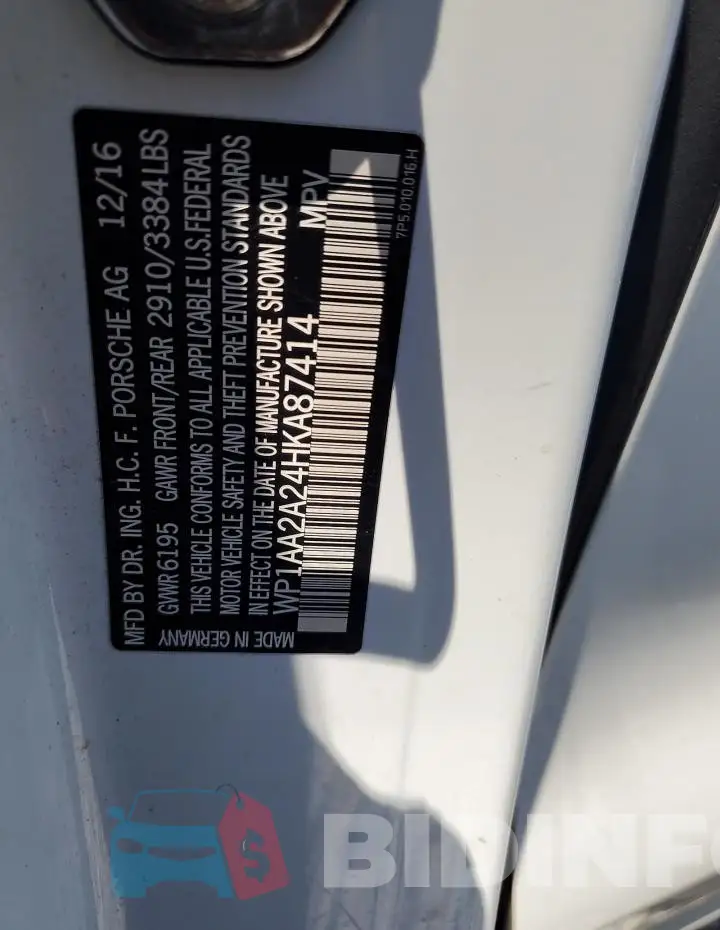 WP1AA2A24HKA87414 Photo# 13
