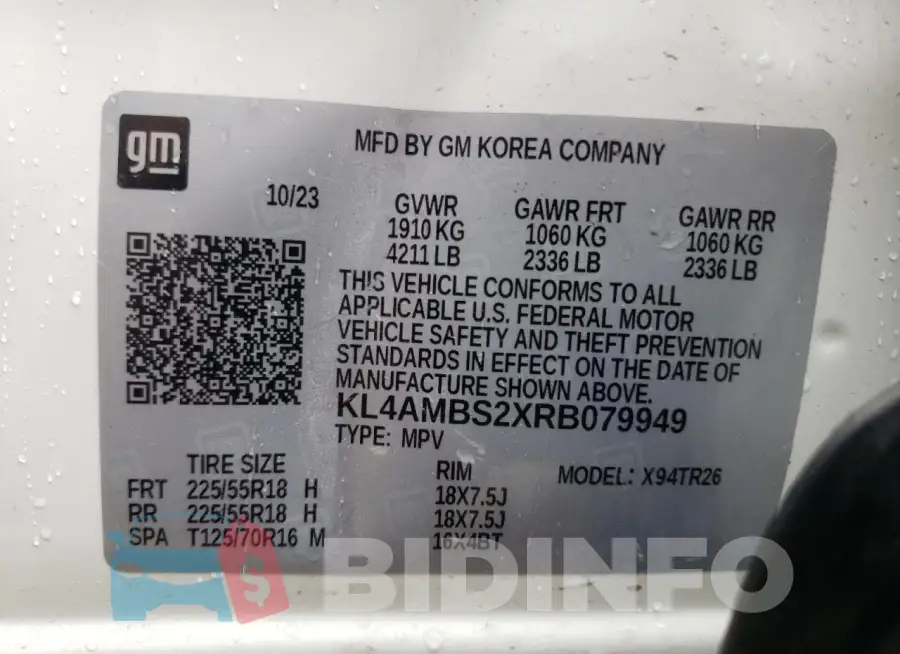 KL4AMBS2XRB079949 Photo# 13