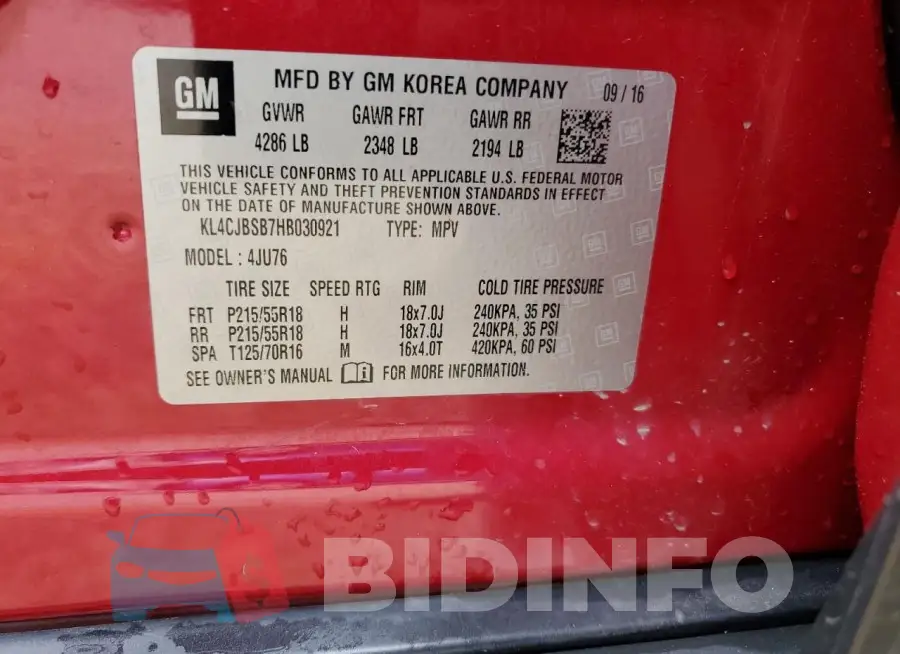 KL4CJBSB7HB030921 Photo# 12