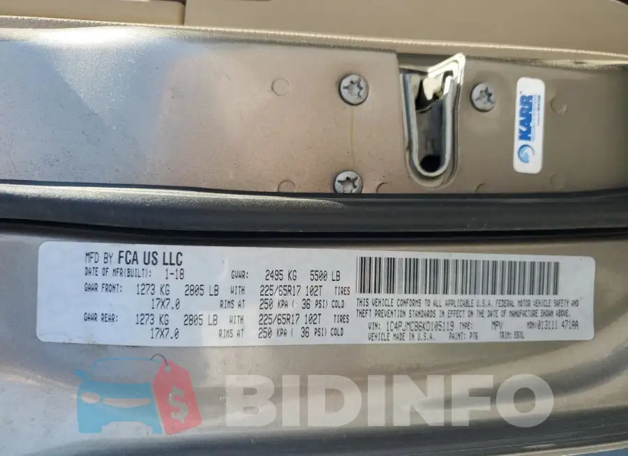 1C4PJMCB6KD105119 Photo# 14