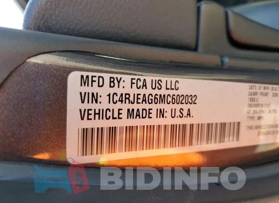 1C4RJEAG6MC602032 Photo# 13