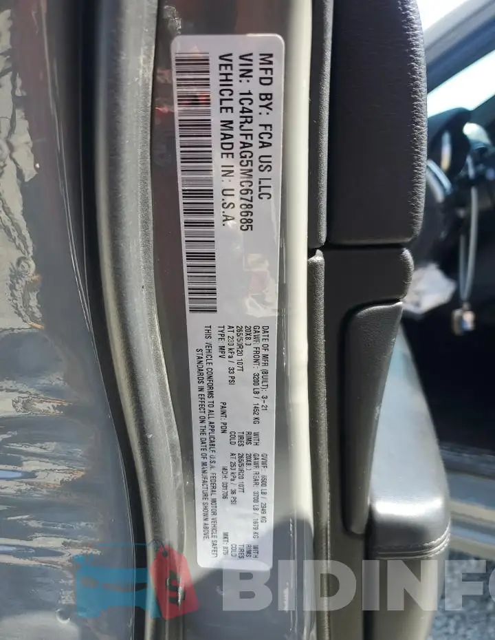 1C4RJFAG5MC678685 Photo# 13