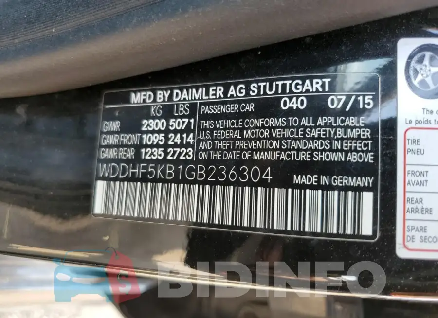 WDDHF5KB1GB236304 Photo# 12