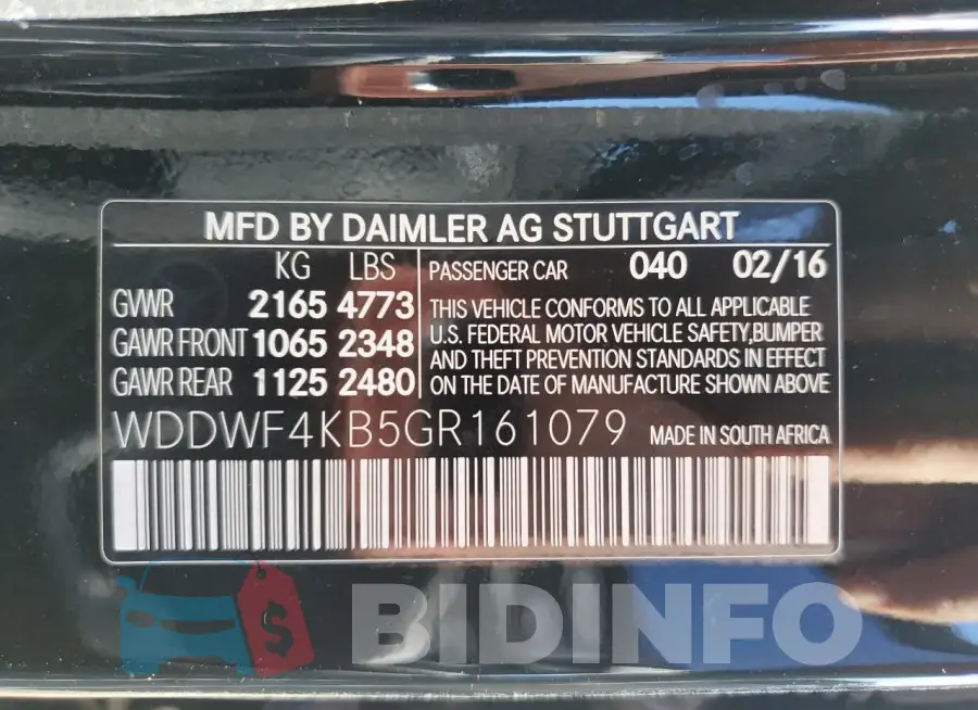 WDDWF4KB5GR161079 Photo# 13