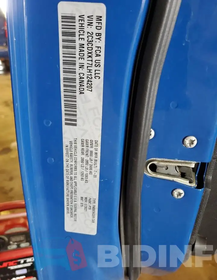 2C3CDXKT7LH124207 Photo# 12