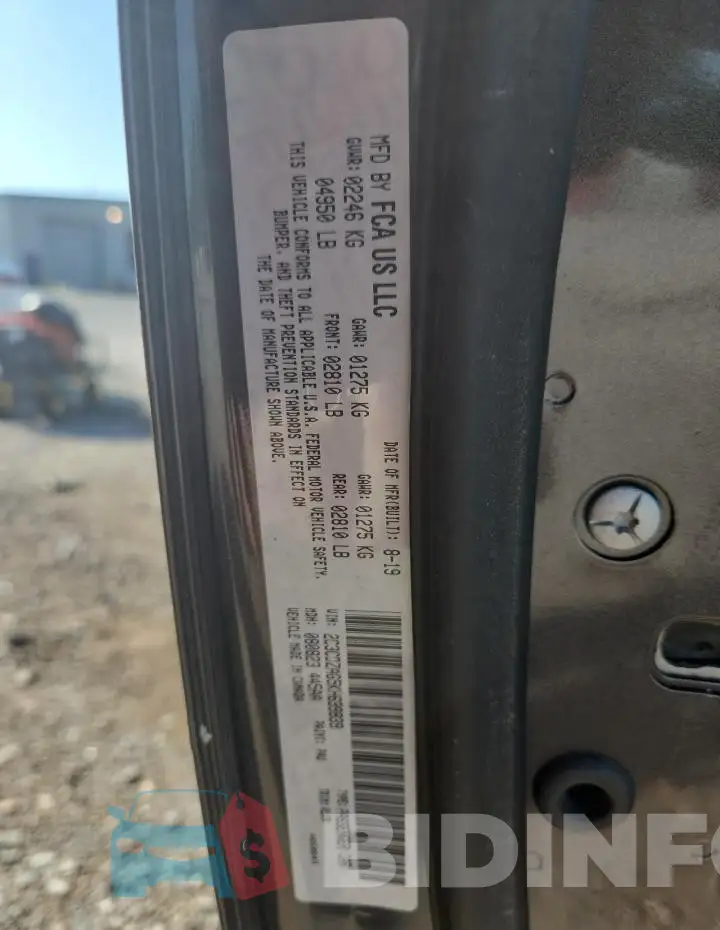 2C3CDZAG5KH699839 Photo# 13
