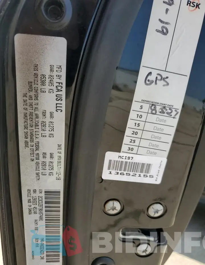 2C3CDZBT9KH574001 Photo# 12