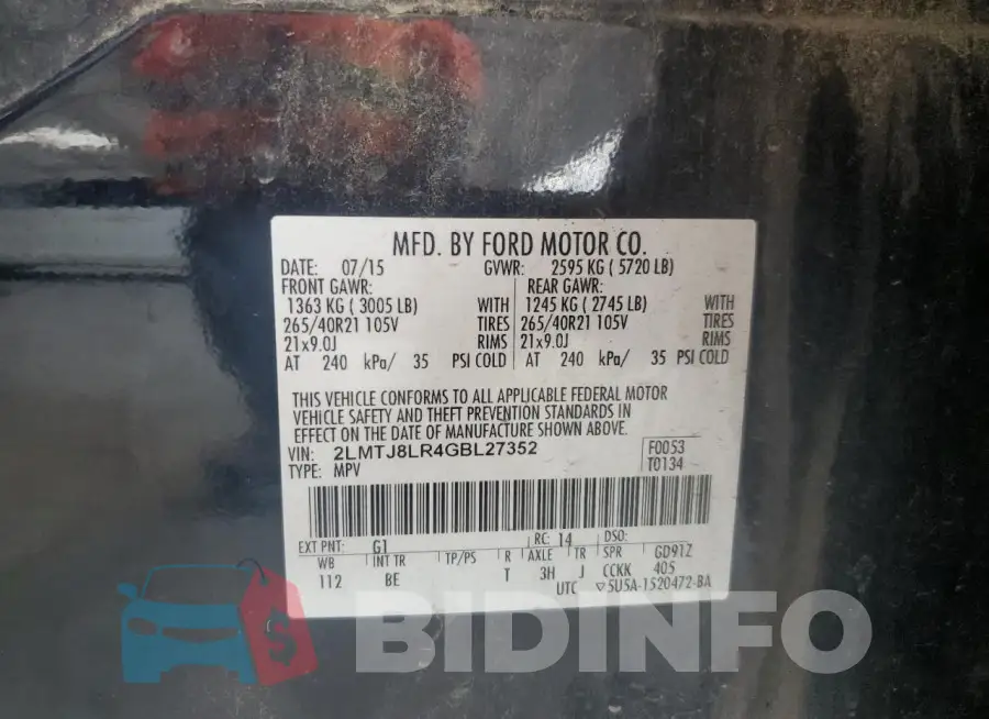 2LMTJ8LR4GBL27352 Photo# 13