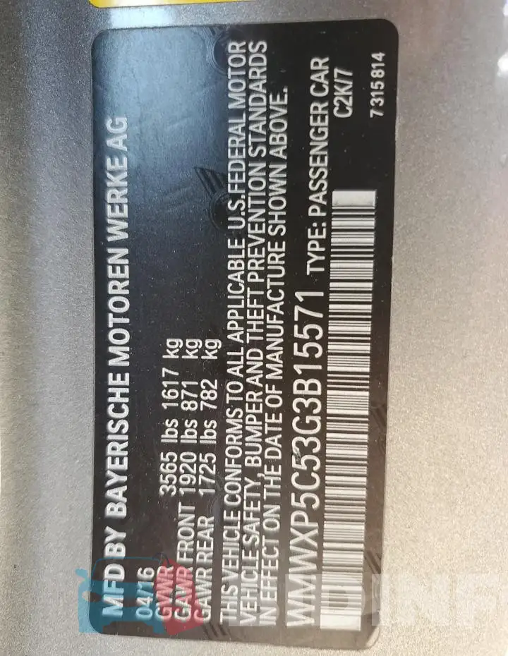 WMWXP5C53G3B15571 Photo# 12